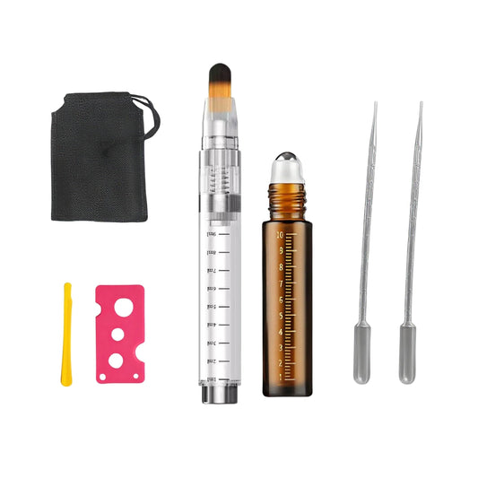 Rylynn applicator front view showing compact kit and benefits
