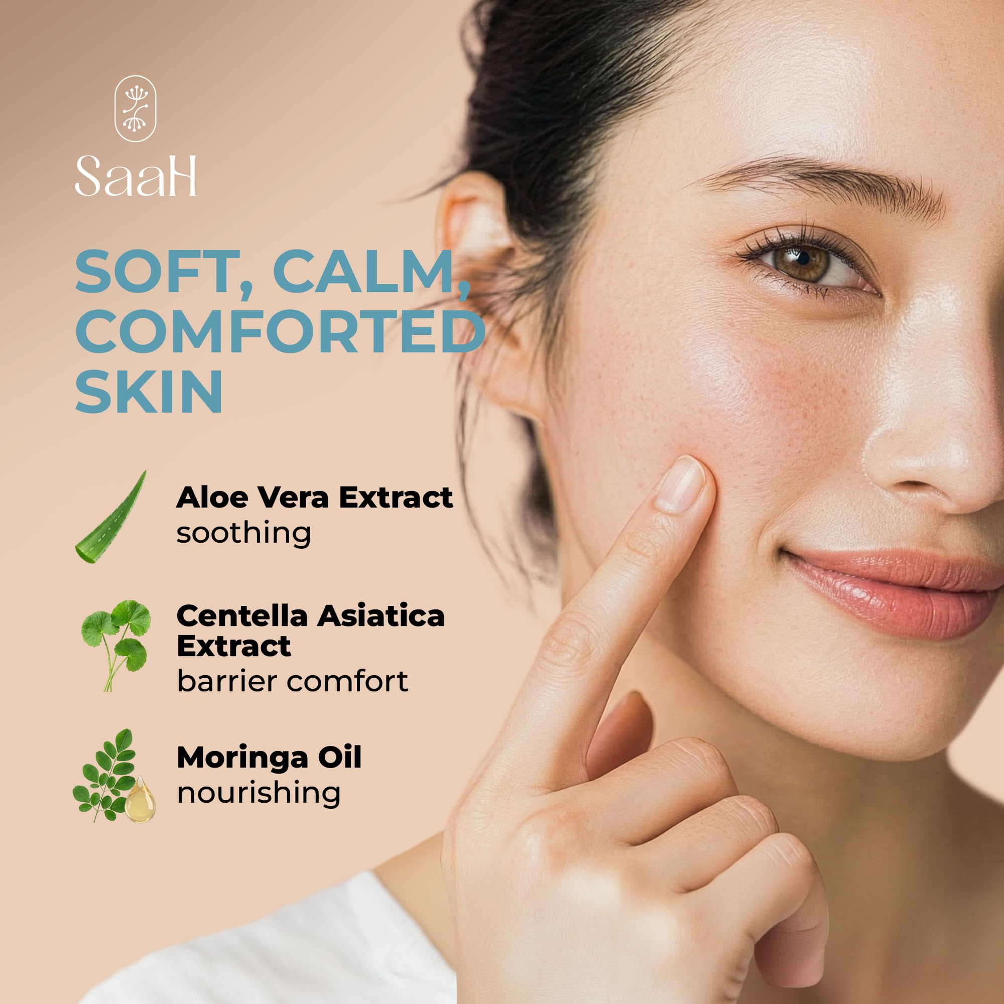 SAAH soap texture detail highlighting smooth surface and conditioning oil feel