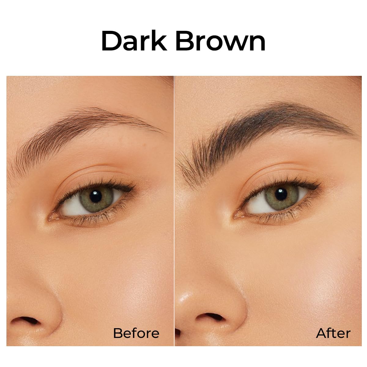 SACE LADY before and after brows illustrating fuller, well-defined eyebrow results