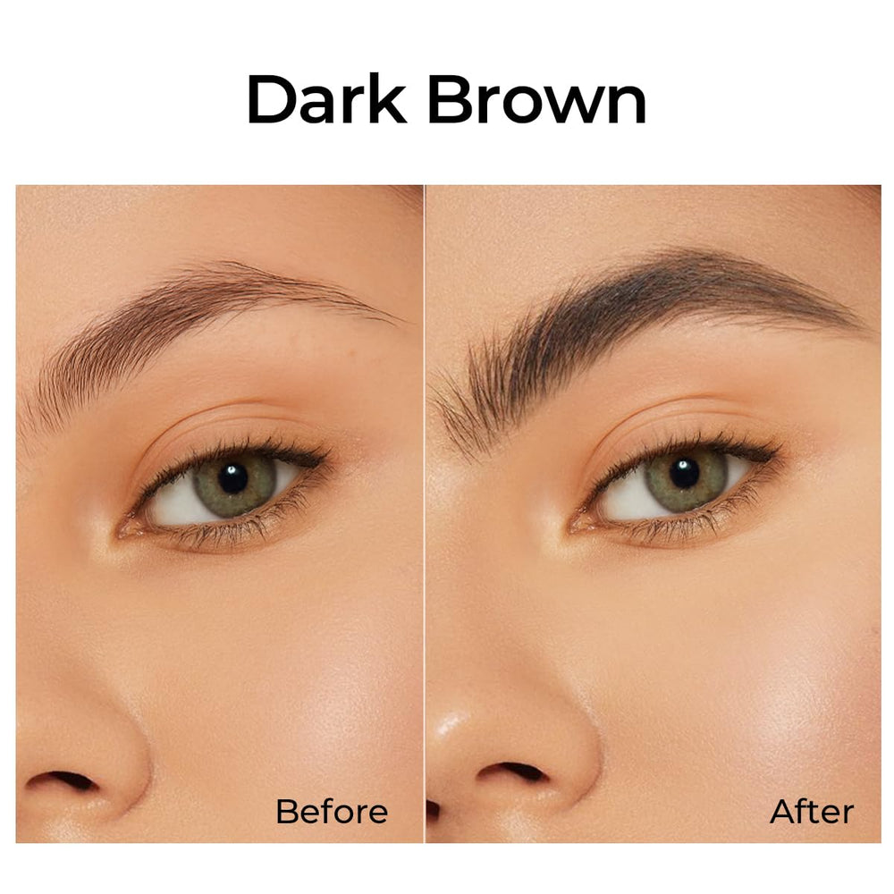 SACE LADY before and after brows illustrating fuller, well-defined eyebrow results