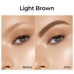 SACE LADY before and after brows illustrating fuller shaped brows and long-lasting hold