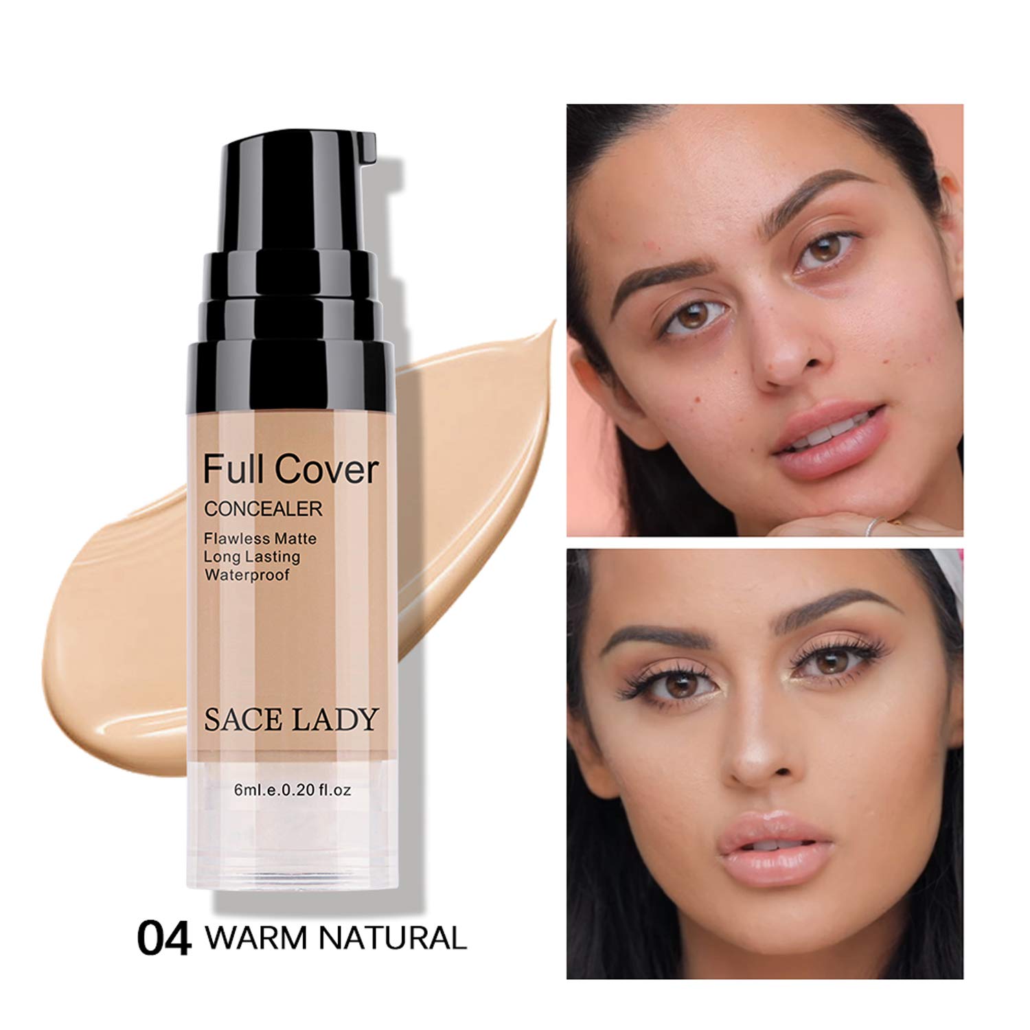 SACE LADY concealer drop closeup highlighting smooth full coverage