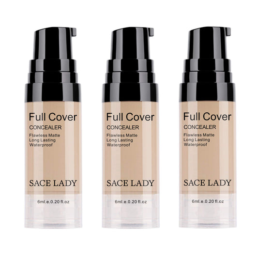 SACE LADY front packaging showing three concealer tubes and product benefit