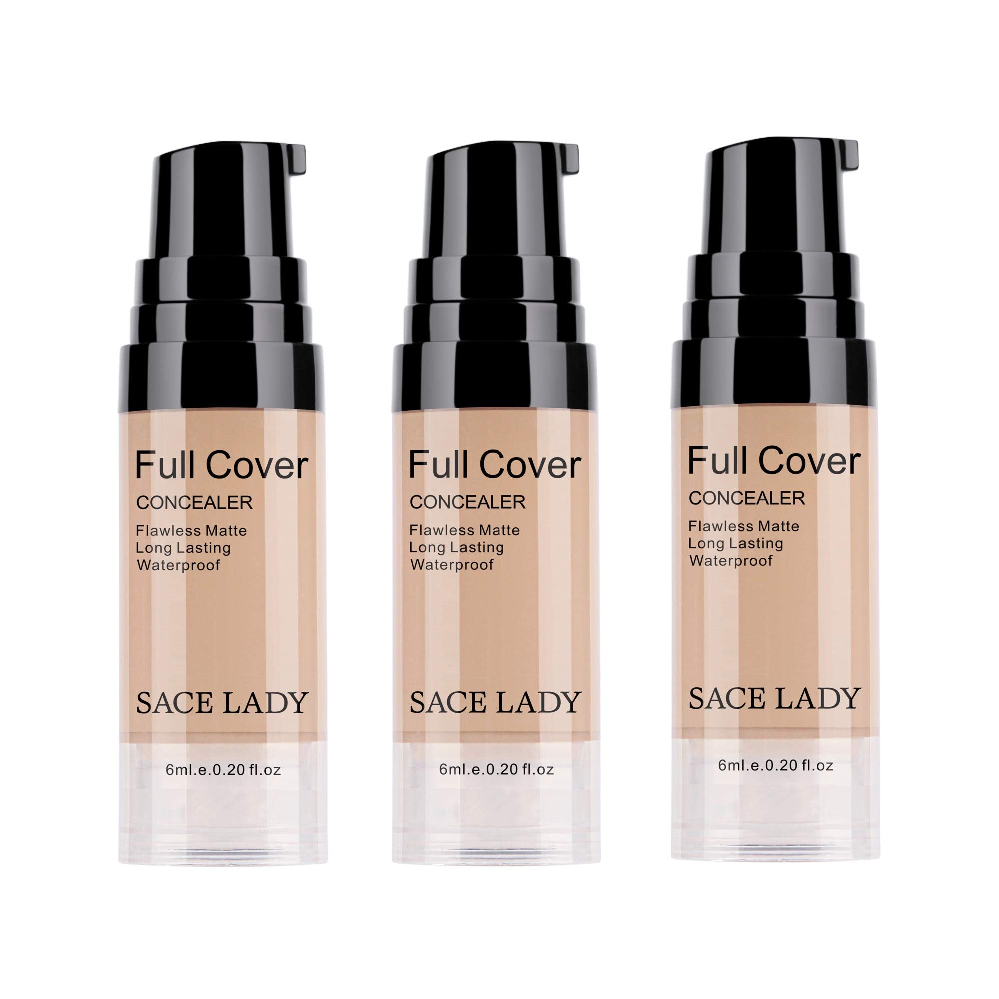 SACE LADY front packaging showing three concealer tubes and benefits