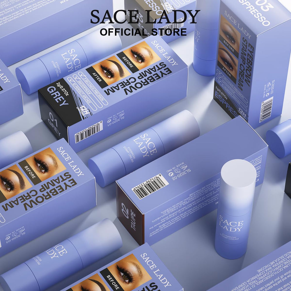 SACE LADY vanity lifestyle scene showing quick everyday brow routine