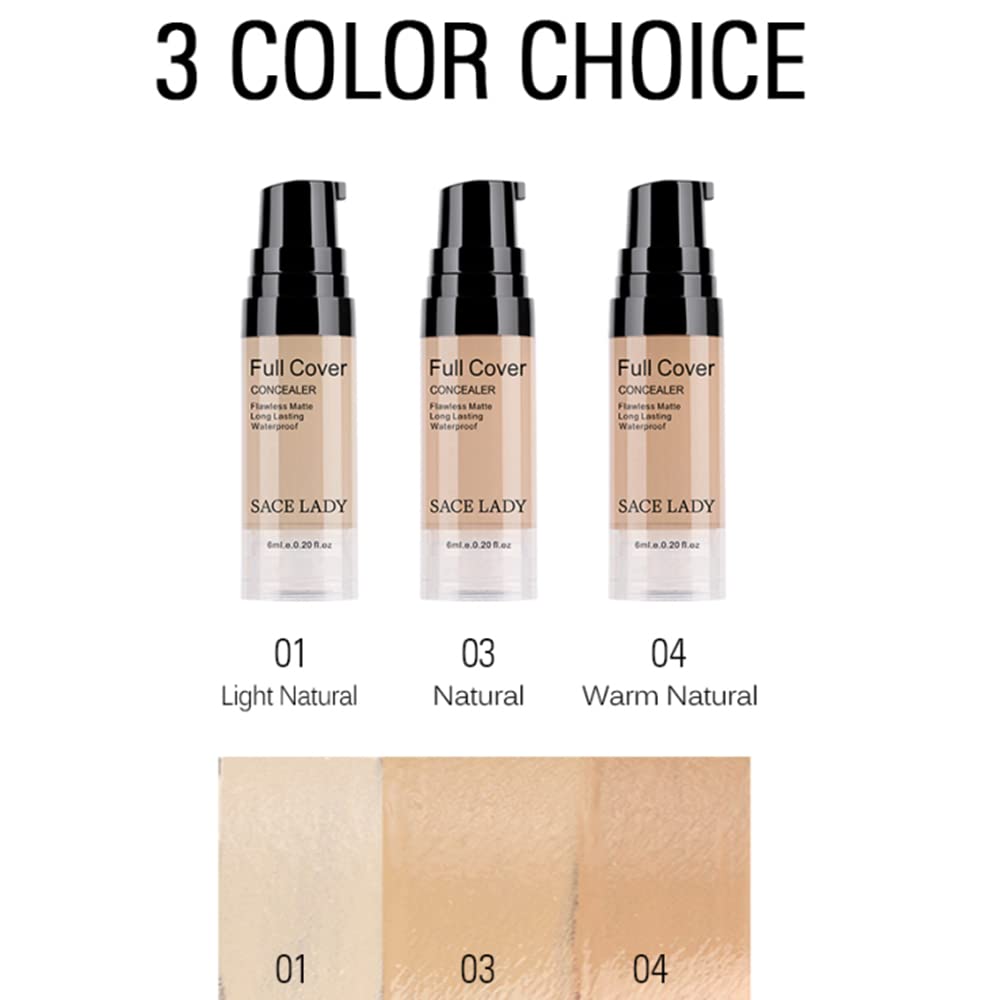 SACE LADY concealer beside ruler showing compact 6ml size for portability