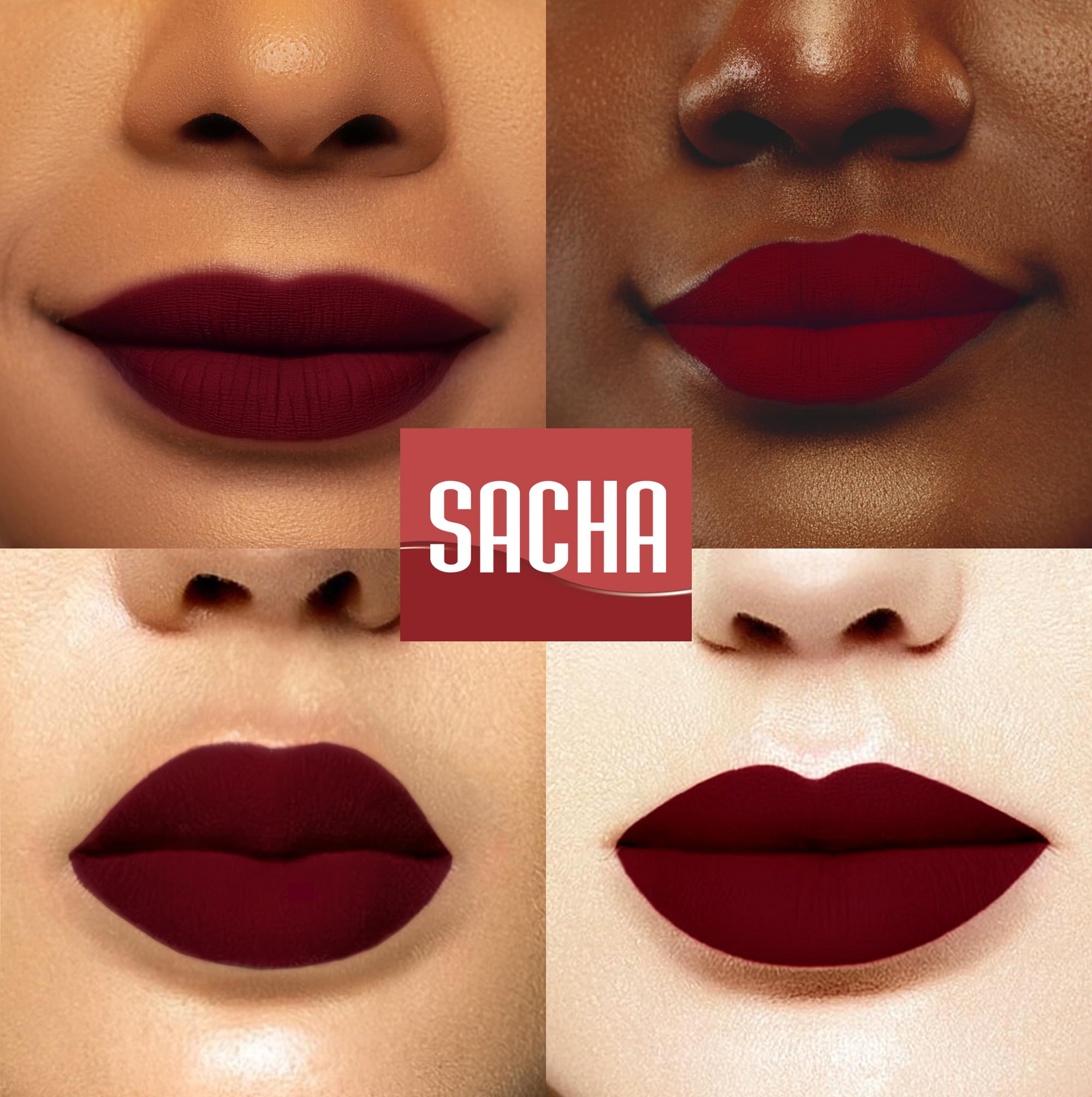 Sacha Cosmetics close-up of velvet texture highlighting smooth matte finish and comfort