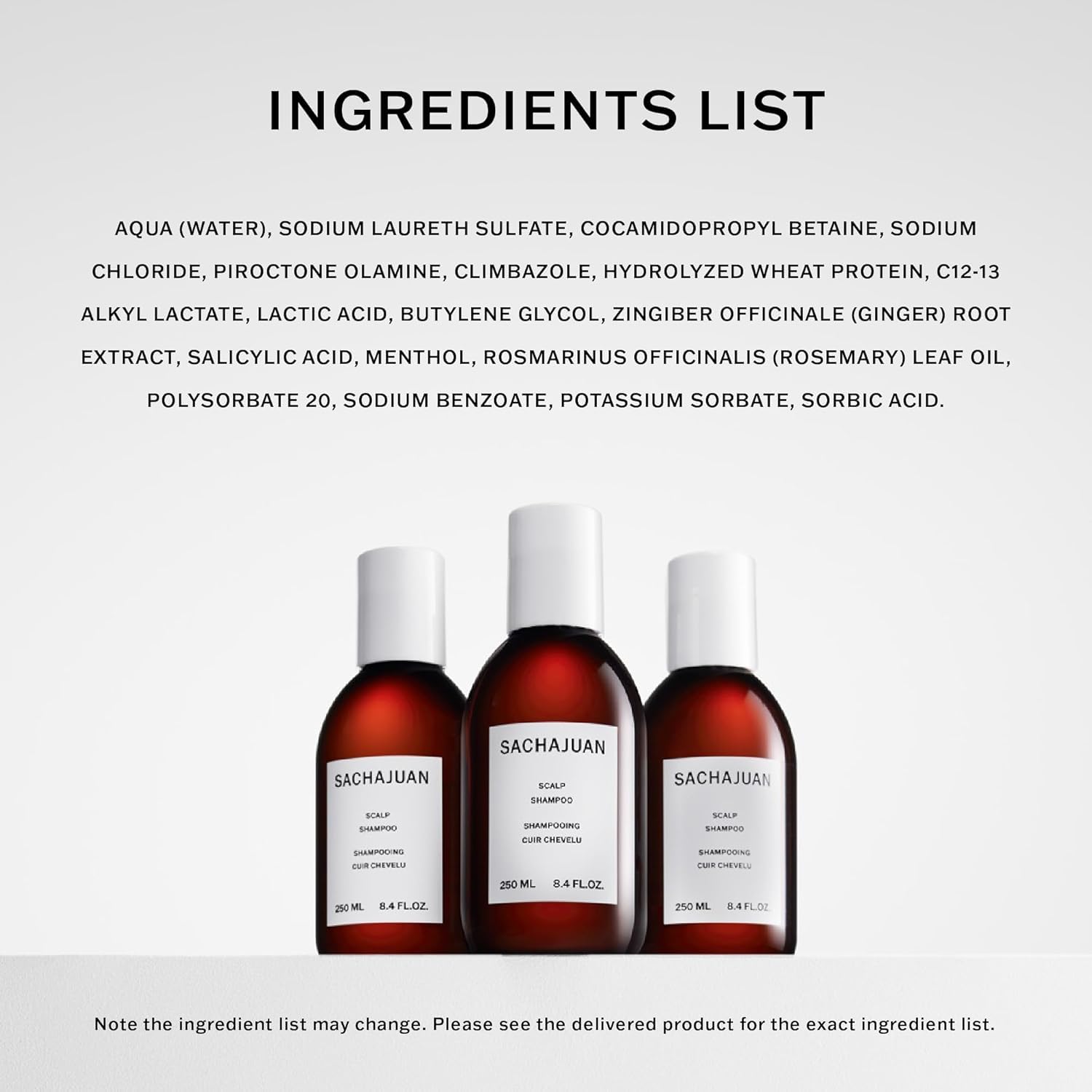 SACHAJUAN rinsed hair and scalp showing reduced flakes and softer appearance