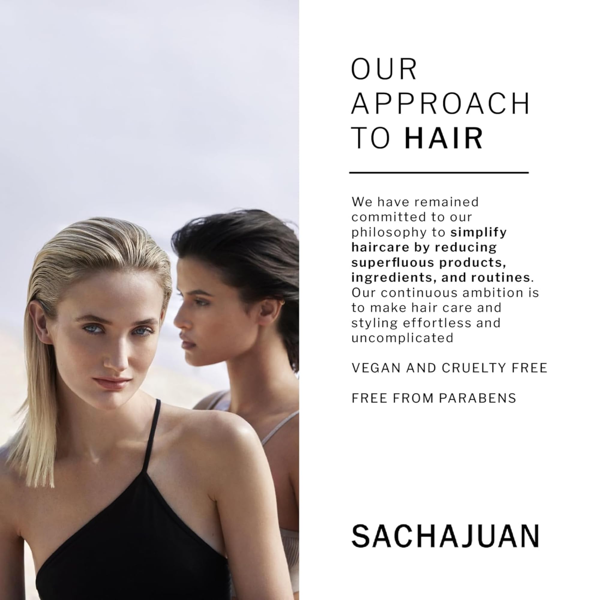 SACHAJUAN lifestyle beach setting showing wind-swept hair and relaxed style