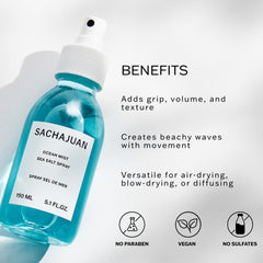 SACHAJUAN texture on hair displaying defined beachy waves and volume