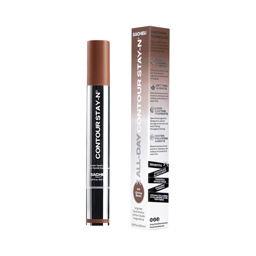 Sacheu before after sculpting comparison showing visible contour definition benefit