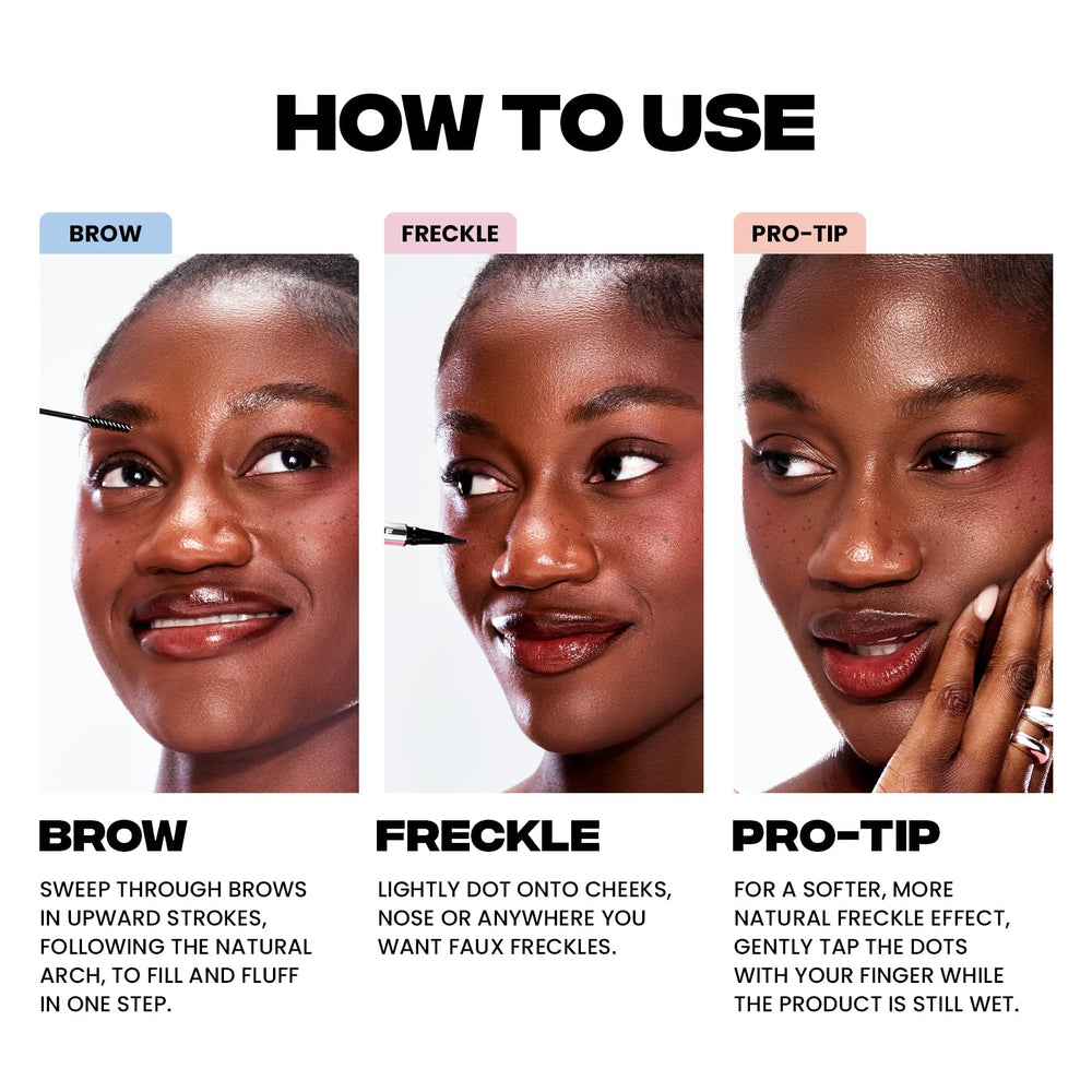 Sacheu before-and-after brows showing fuller, natural-looking tint