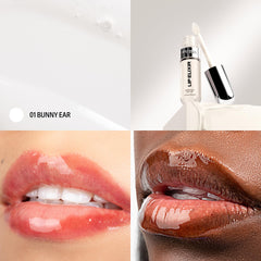 Sacheu Bunny Ear wand applicator close-up demonstrating smooth glide for precise, even application