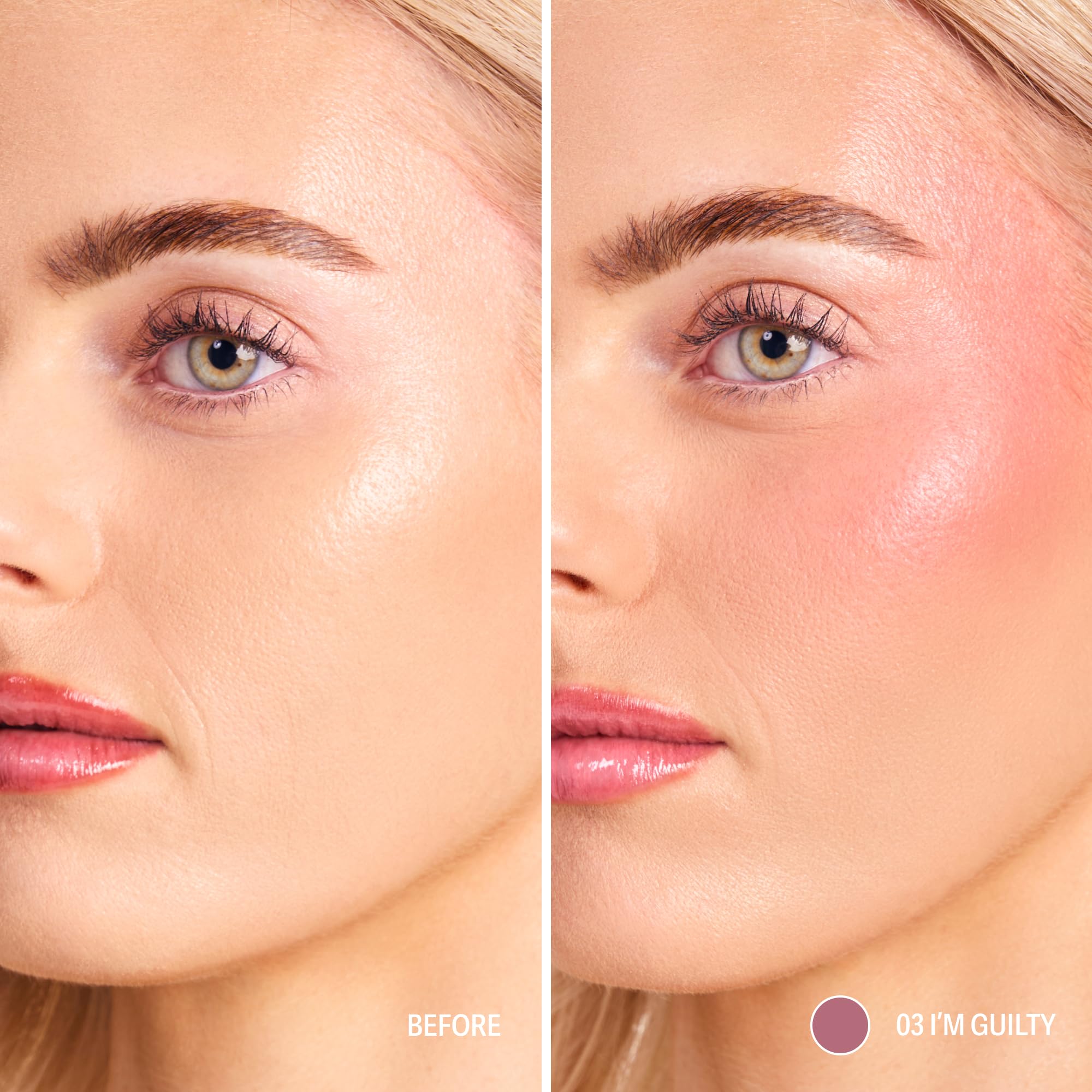 Sacheu Cheek STAY-N label showing peptides and skin-friendly ingredients