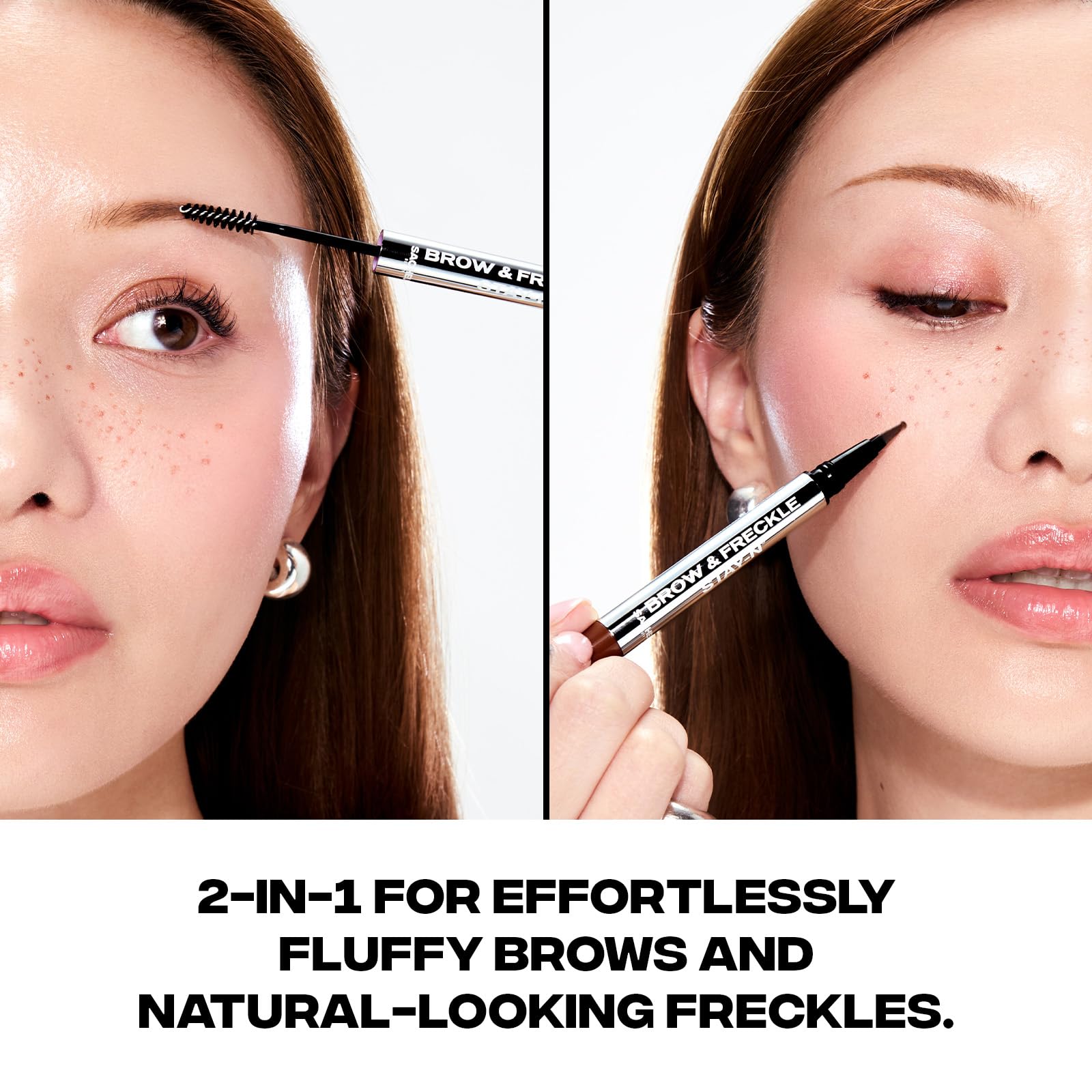 Sacheu freckles applied on skin showing natural sun-kissed effect