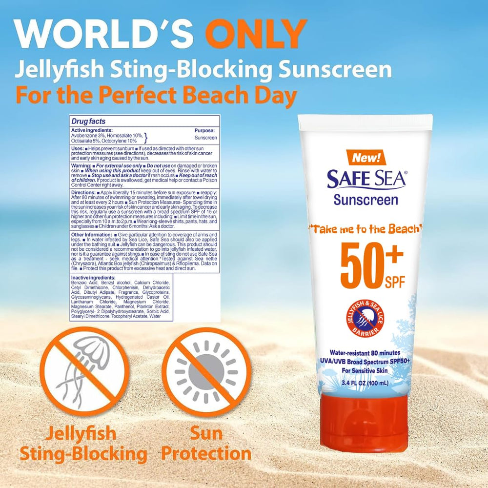 SAFE SEA lotion texture close-up showing smooth spreadable barrier