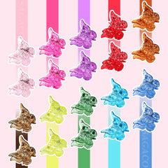 sagaco close-up of glitter texture on butterfly clip for shimmer