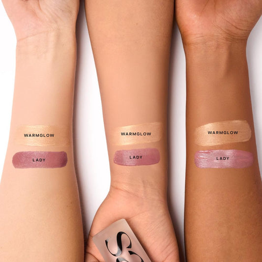 Saie Dew Blush texture swatch demonstrating blendable, natural color
