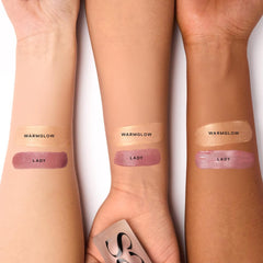 Saie Dew Blush texture swatch demonstrating blendable, natural color