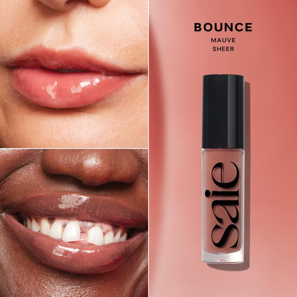 Saie glossybounce wand and applicator demonstrating easy, precise application benefit
