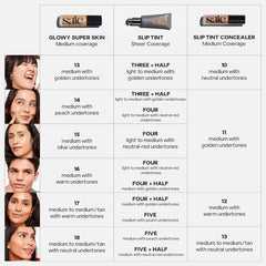 Saie visible before and after skin evenness and glow benefit
