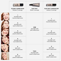 Saie swatches on forearm comparing finish and buildable medium coverage