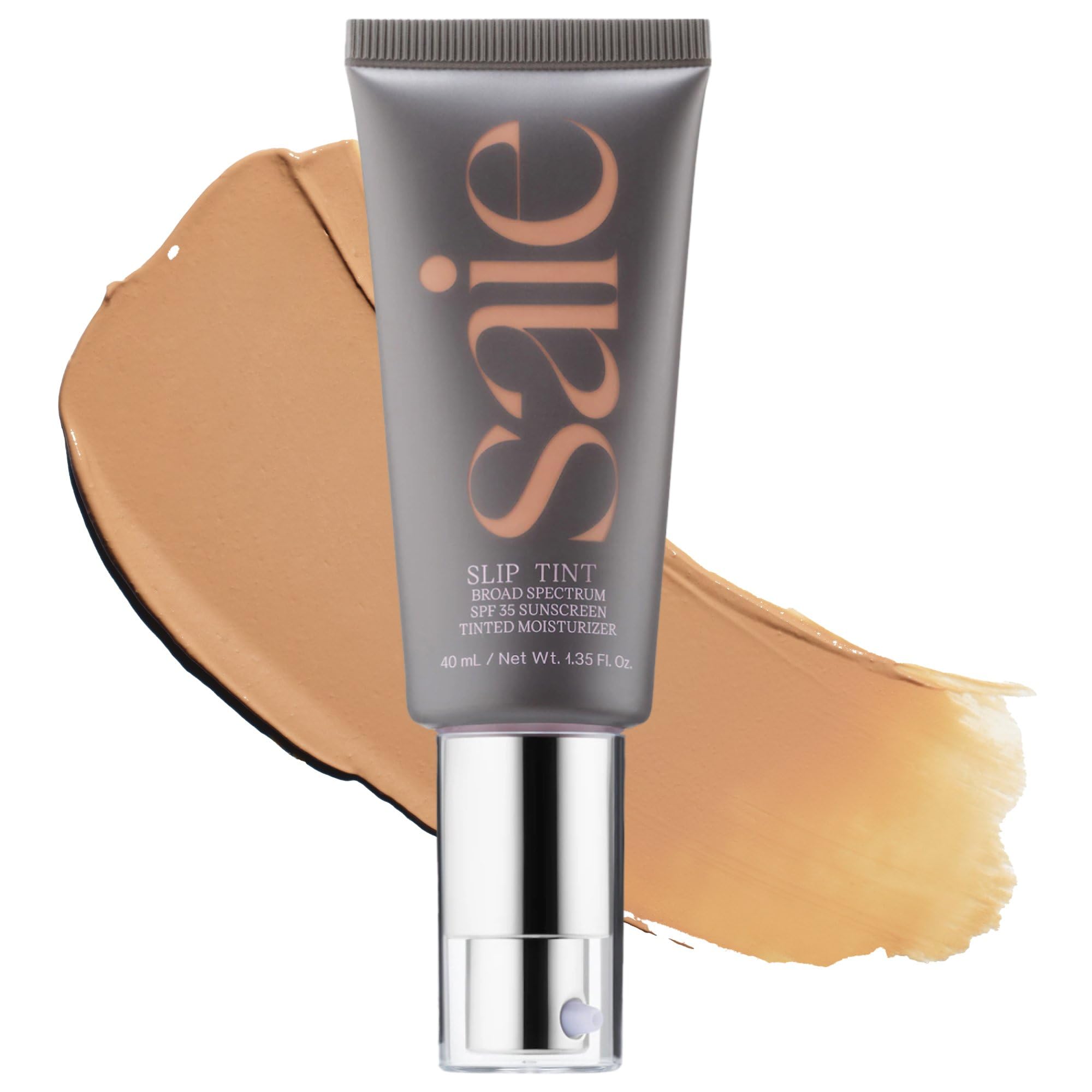 Saie slip tint front packaging showing bottle and label with SPF benefit