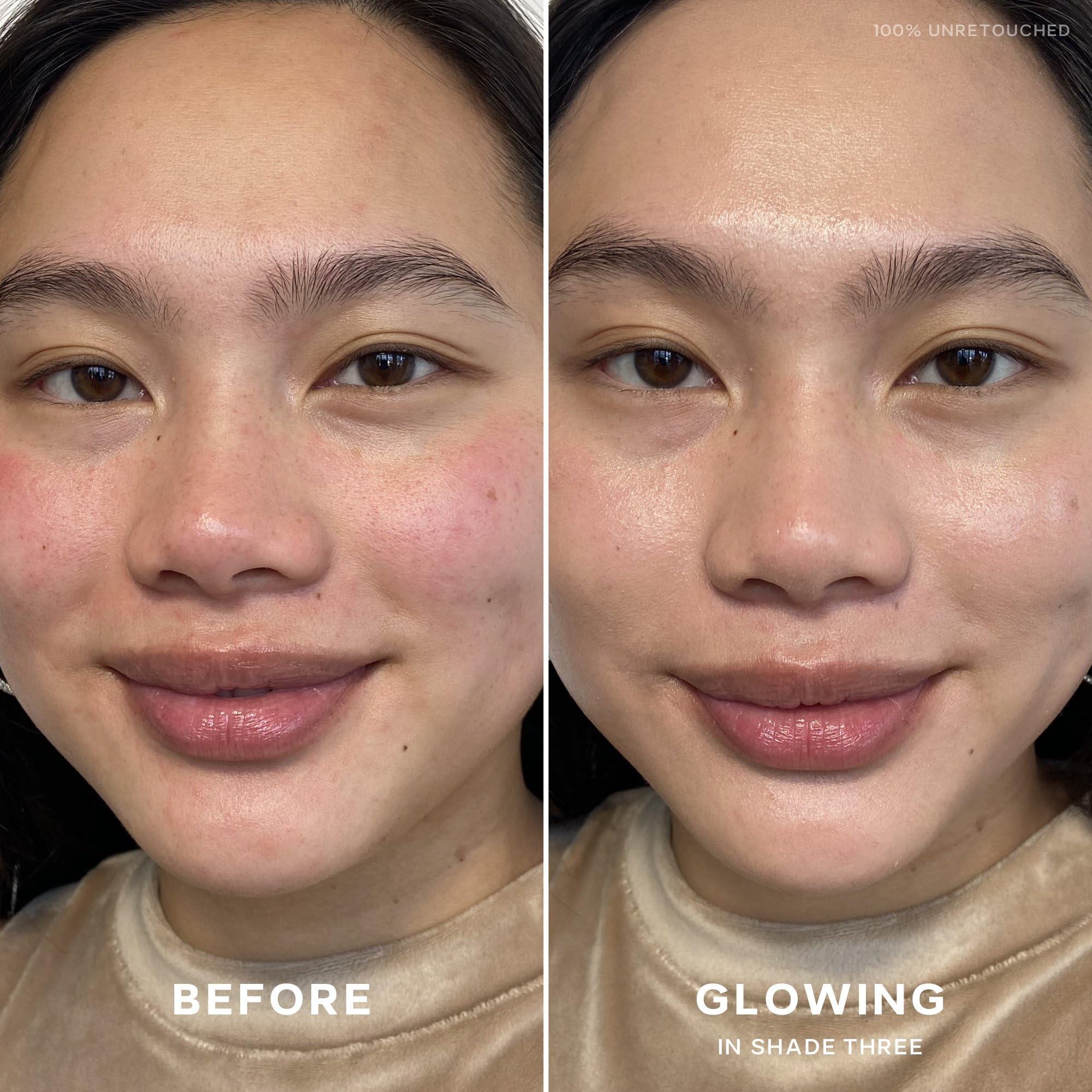 Saie Slip Tint texture swipe highlighting silky, hydrating finish benefit