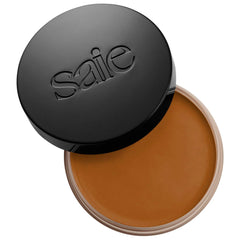 Saie Sun Melt front compact showing shade and packaging for easy color choice