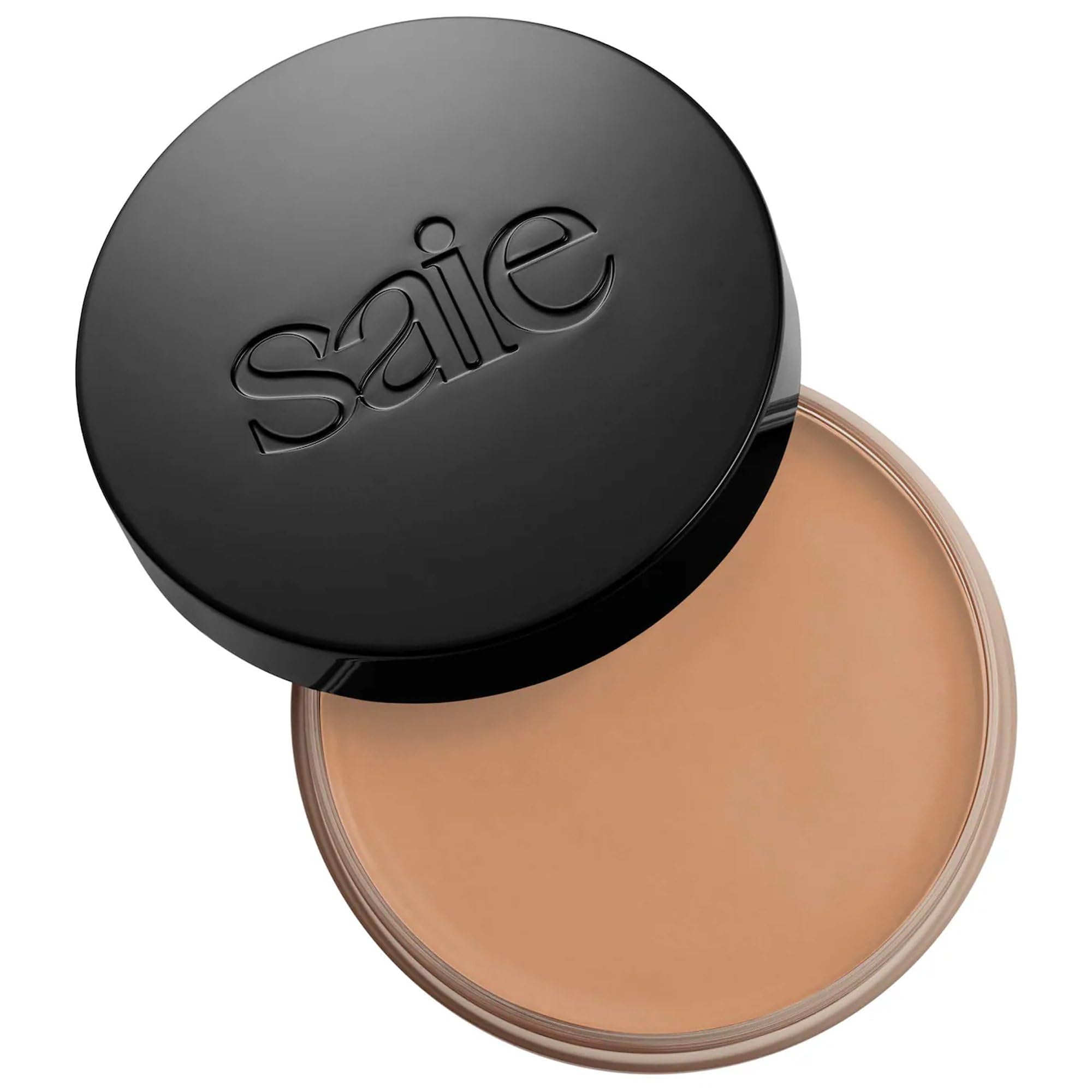 Saie Sun Melt front packaging showing compact design and shade