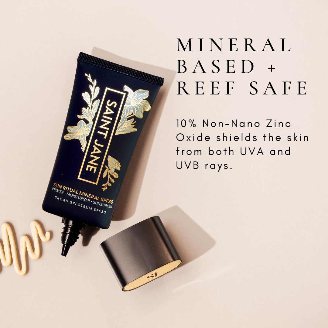SAINT JANE product in hand to show 1.7 oz scale and travel-friendly size