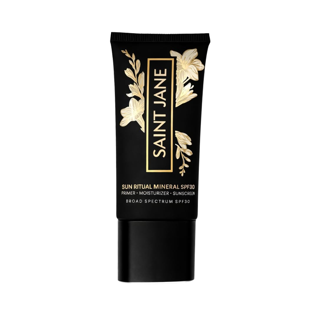 SAINT JANE close-up of sheer cream texture highlighting smooth application