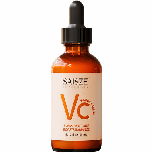 SAISZE amber bottle front view showing premium packaging and protection