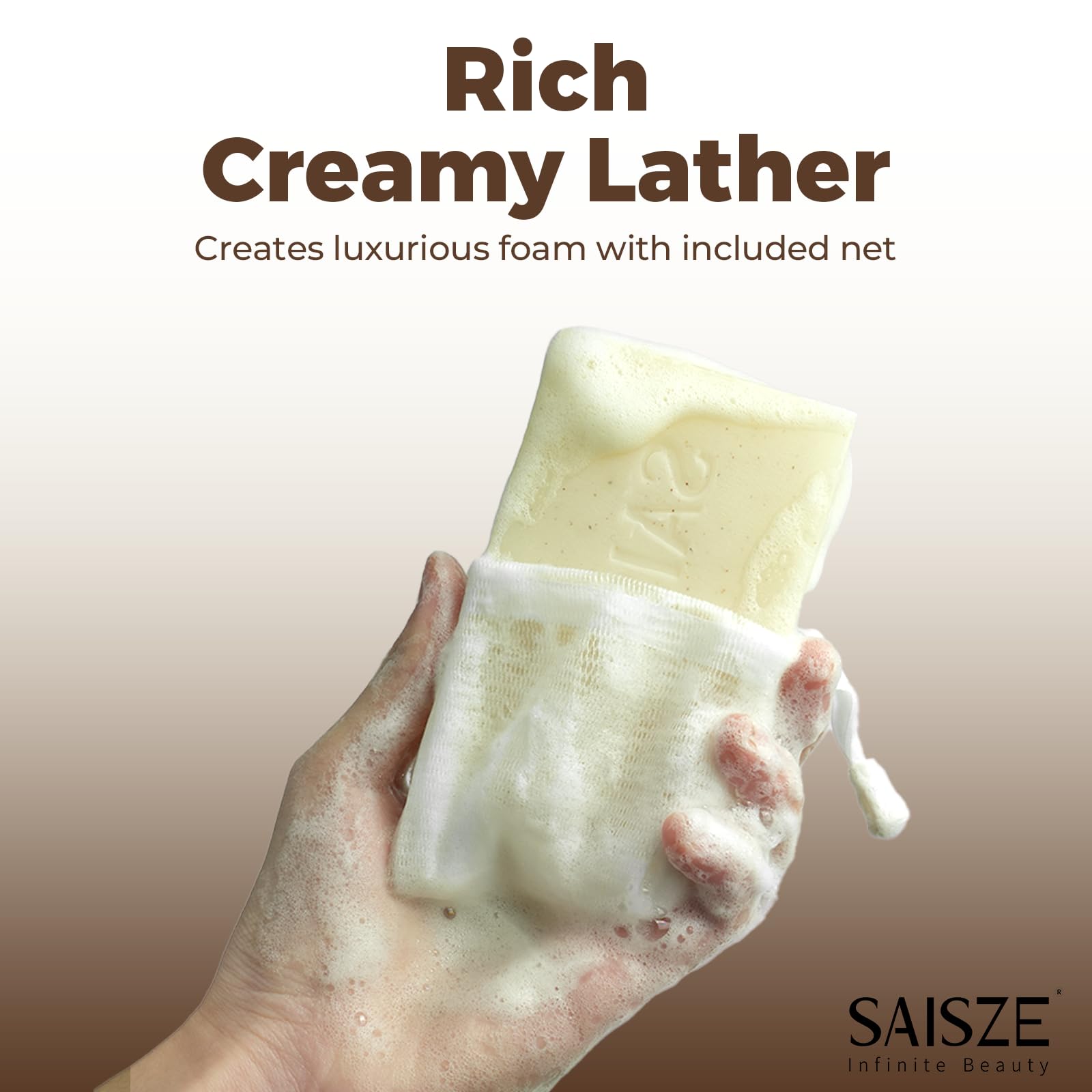 SAISZE bar held in hand to show 8 oz scale and comfortable grip