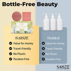 SAISZE bar in hand for scale and easy travel portability