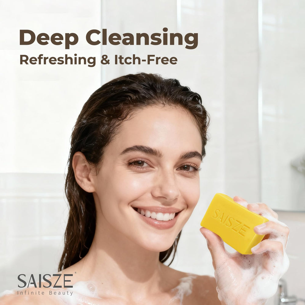SAISZE close-up of creamy lather demonstrating effective foam