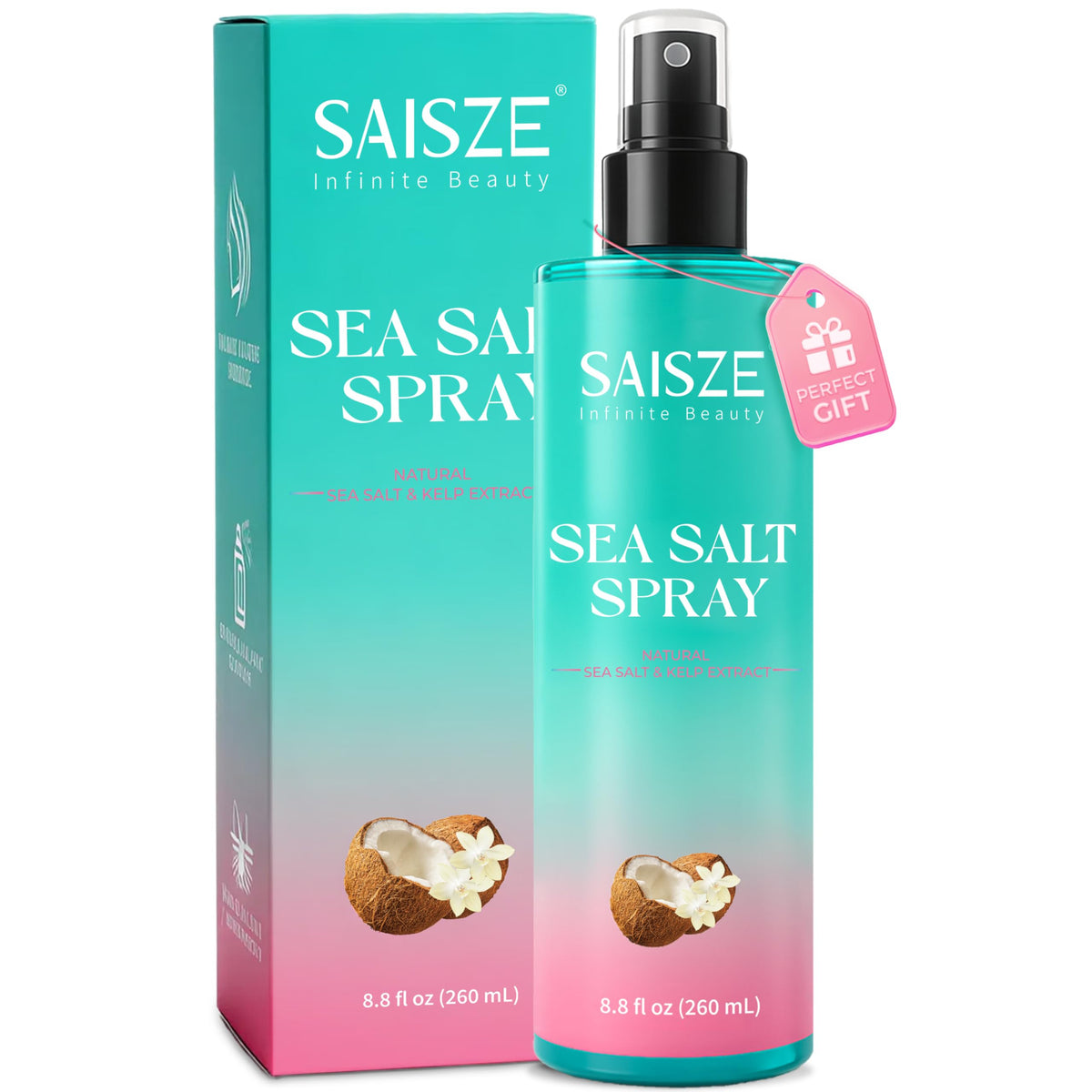 SAISZE front packaging showing bottle and label for travel convenience