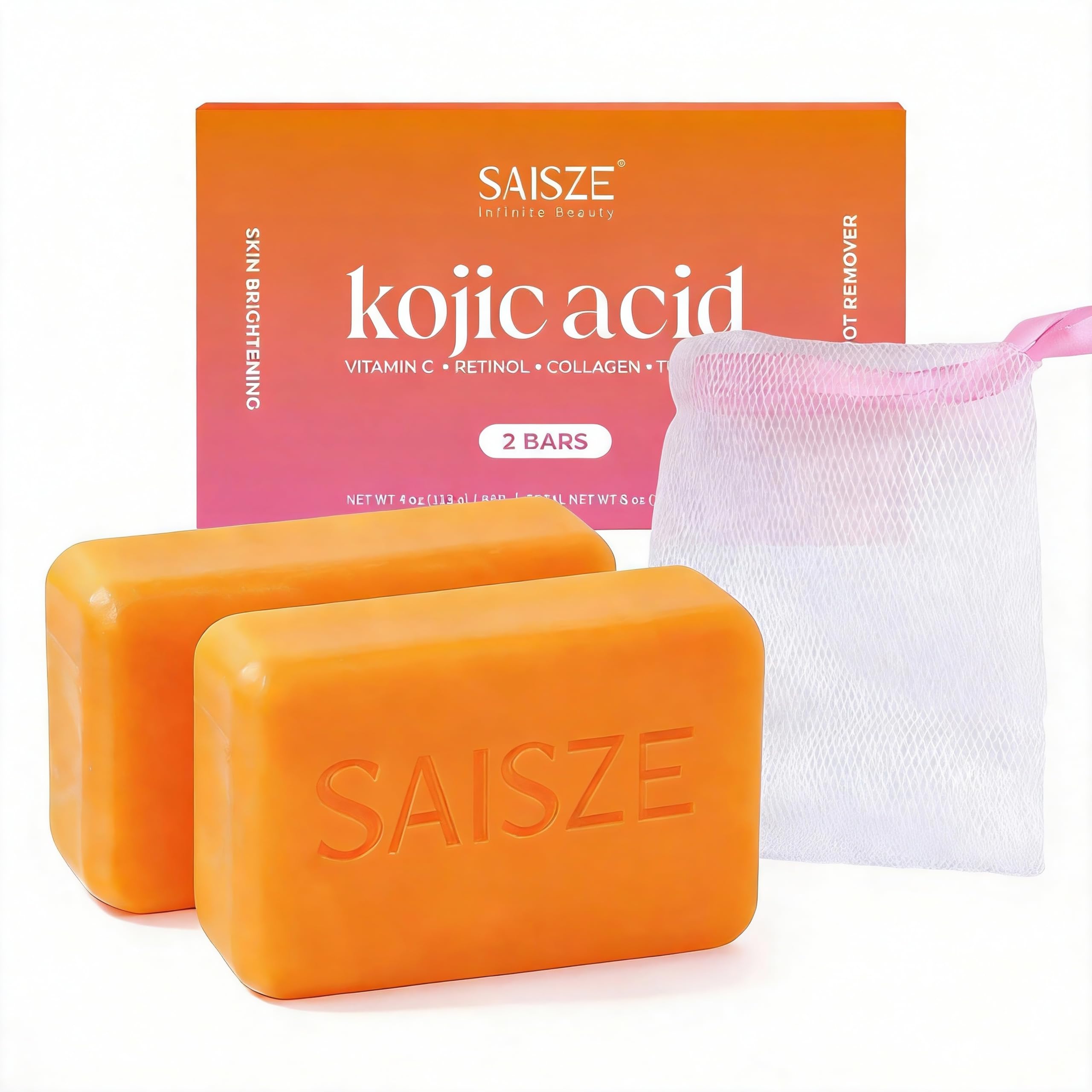 SAISZE front packaging showing soap bars and benefits