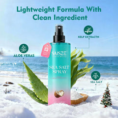 SAISZE bottle in hand to illustrate travel-friendly 8.8 oz size
