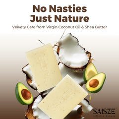 SAISZE rich lather from bar producing dense foam for effective cleansing