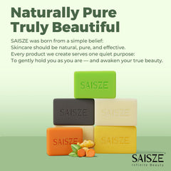 SAISZE soap displayed in bathroom for a fresh, natural routine