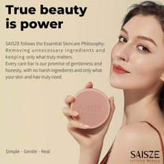 SAISZE packaging eco label emphasizing plastic-free sustainable choice