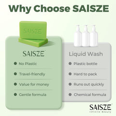 SAISZE soap bar drying on draining dish to extend shelf life