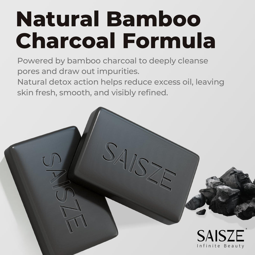 SAISZE soap in hand to show 8 ounce size and portable convenience