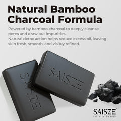 SAISZE soap in hand to show 8 ounce size and portable convenience