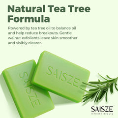 SAISZE soap and foaming net in use creating dense foamy bubbles