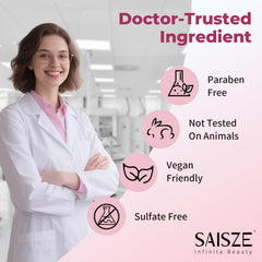 SAISZE tube next to ruler showing 5.29 oz size for quantity reference