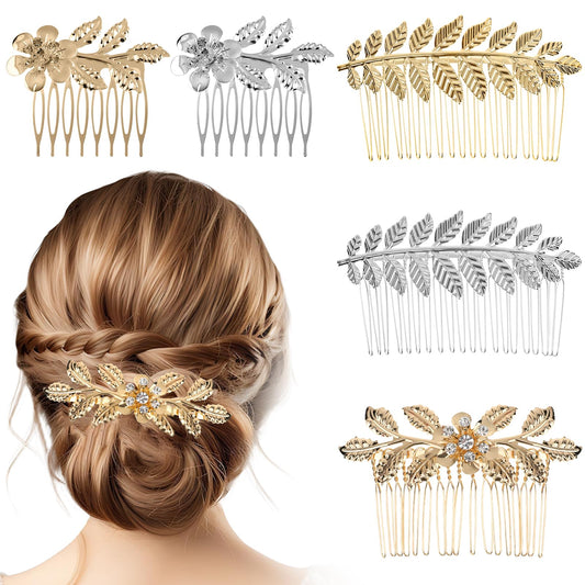 salbsever front view of gold and silver combs showing design and benefit of coordinated styling