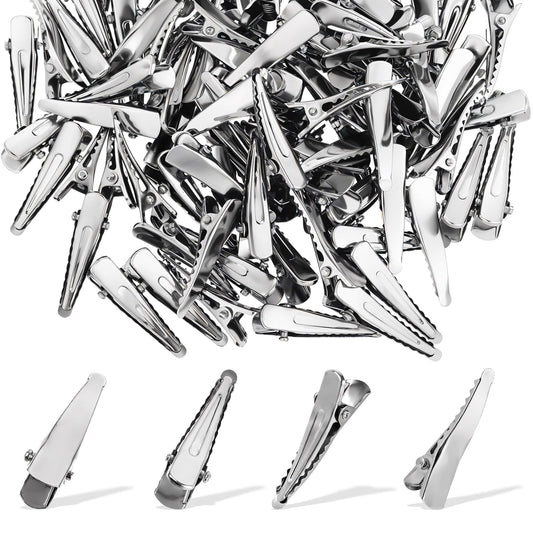 salbsever front view of 100 silver clips showing neat uniform finish and quantity benefit