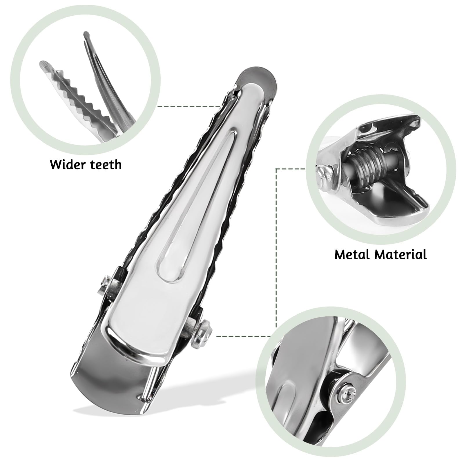 salbsever open clip showing spring mechanism and smooth edges for easy use